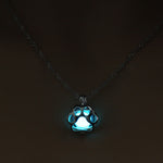 LED Glow in the Dark Paw Necklace